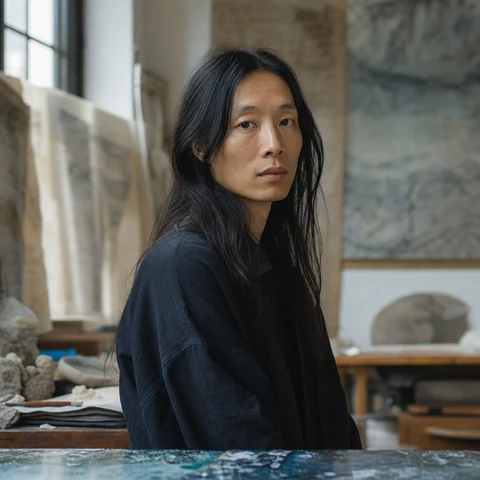AI 생성 이미지 — 刘洋 작가 초상