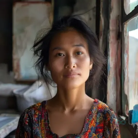 AI 생성 이미지 — Ayu Pratiwi 작가 초상