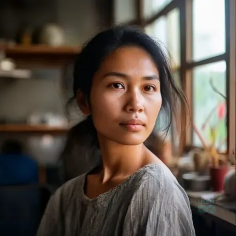 AI 생성 이미지 — Siti Rahma 작가 초상