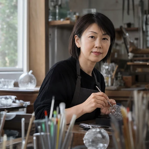 AI 생성 이미지 — 佐藤 美咲 작가 초상