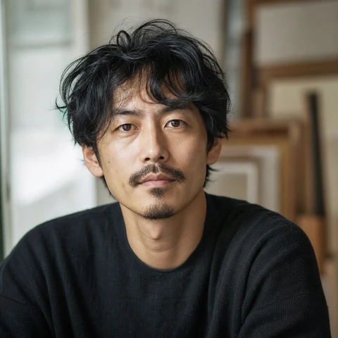 AI 생성 이미지 — 山本 健 작가 초상
