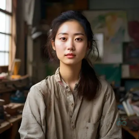 AI 생성 이미지 — 한소희 작가 초상