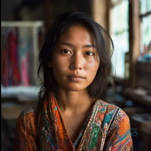 AI 생성 이미지 — Maria Santos 작가 초상