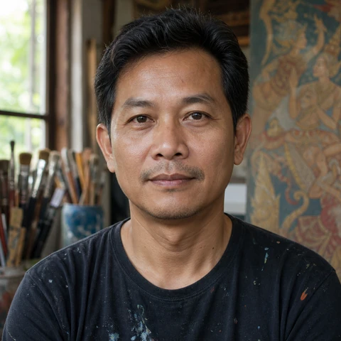 AI 생성 이미지 — สมชาย วงศ์ 작가 초상