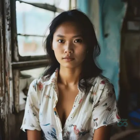 AI 생성 이미지 — พิมพ์ใจ แสง 작가 초상