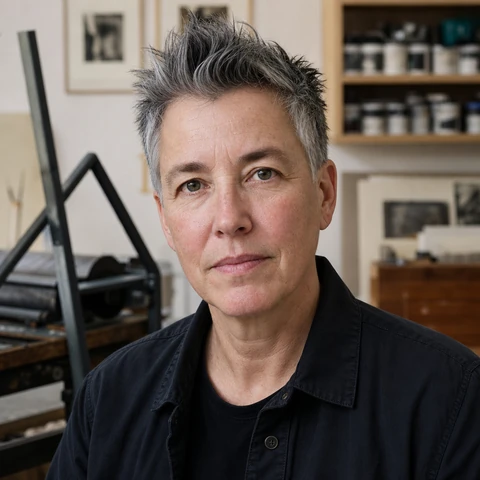 AI 생성 이미지 — Riley Brooks 작가 초상