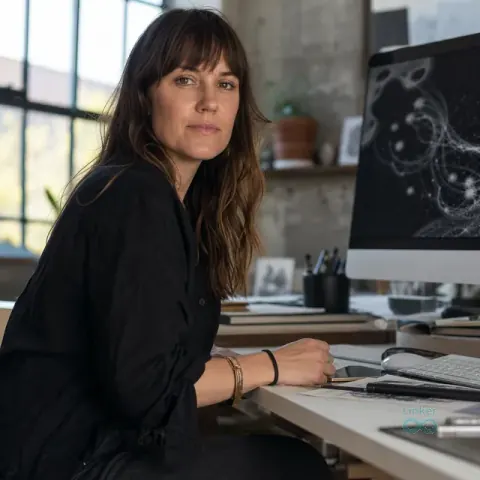 AI 생성 이미지 — Elena Brooks 작가 초상