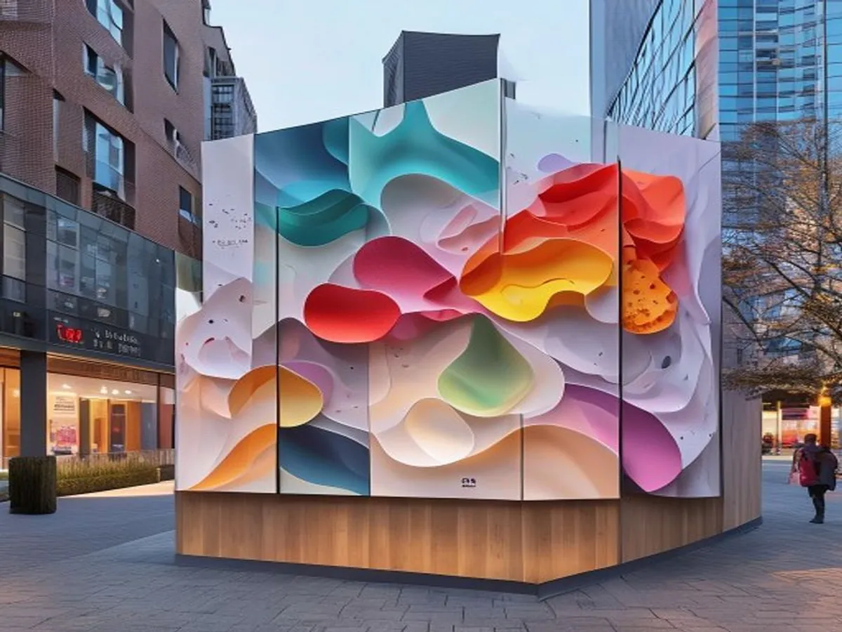 AI 생성 이미지 — 색 반죽을 붙인 벽