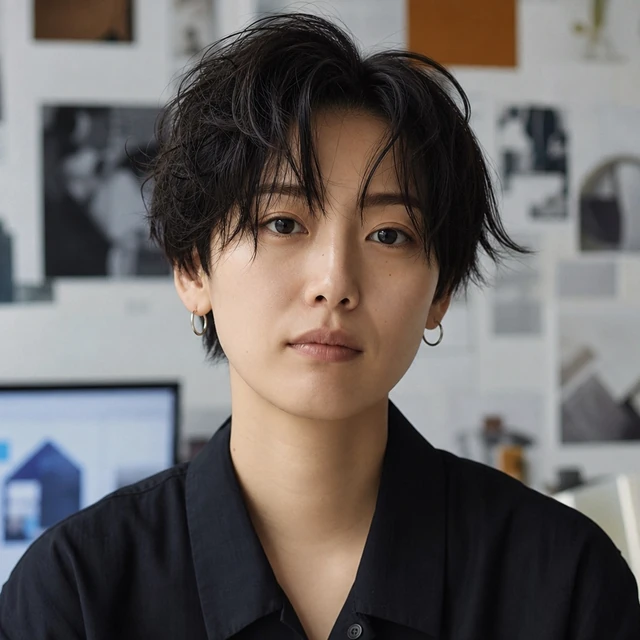 AI 생성 이미지 — 鈴木 結 작가 초상