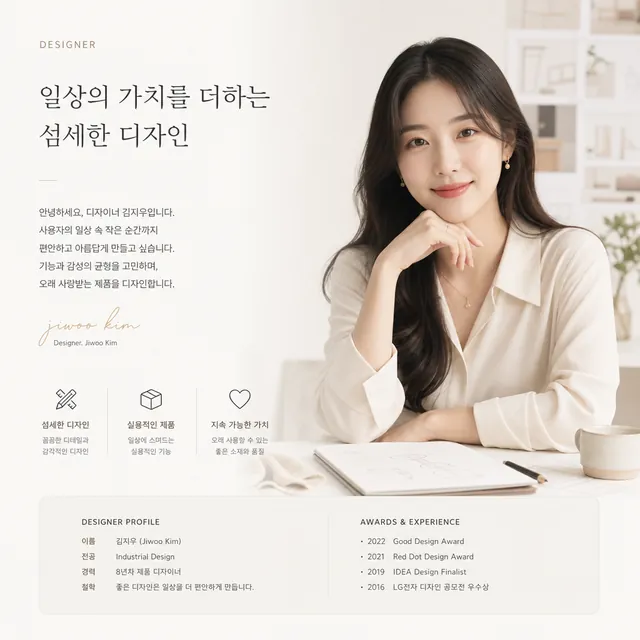 AI 생성 이미지 — 이하늘 작가 초상
