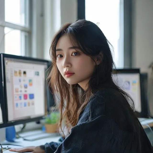 AI 생성 이미지 — 최예린 작가 초상