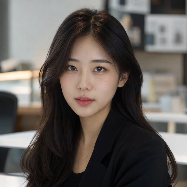 AI 생성 이미지 — 오미소 작가 초상
