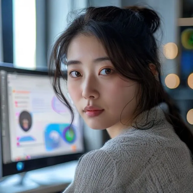 AI 생성 이미지 — 윤채원 작가 초상
