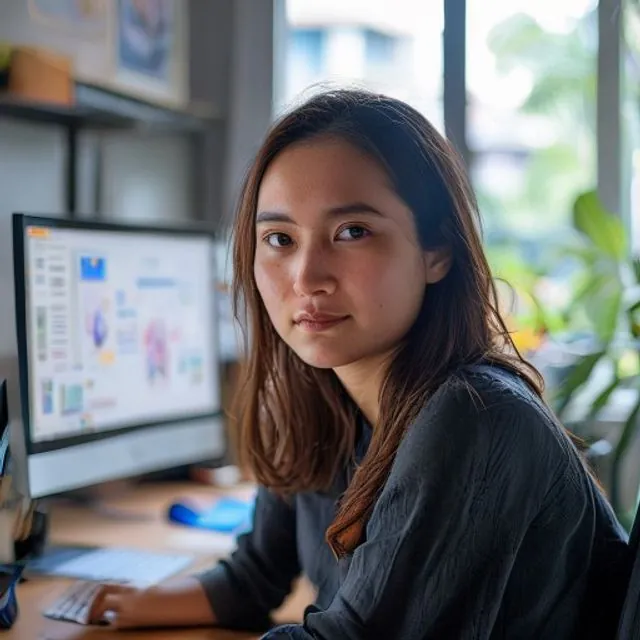 AI 생성 이미지 — Aisha Tan 작가 초상
