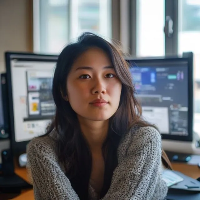 AI 생성 이미지 — 陳品妤 작가 초상